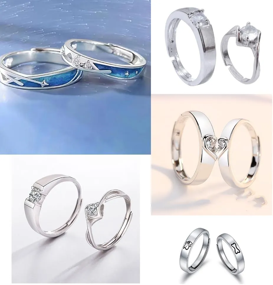 Couple Rings for Everyday Wear Delicate Couple Rings Adornment Simple and Versatile Accessories