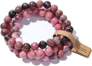 Crystal Beaded Bracelets for Women Healing 3 PCS Set 8mm Natural Stone Stretch Bracelet Friendship Trendy Jewelry Gifts