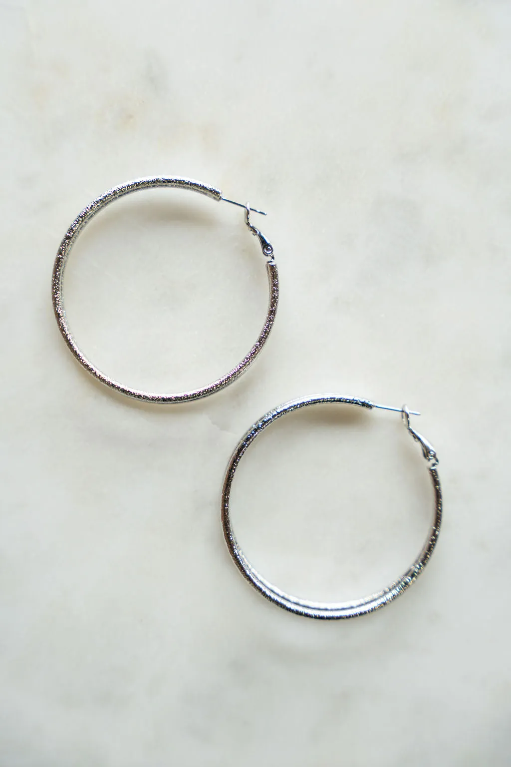 Double Brushed Hoop Earrings