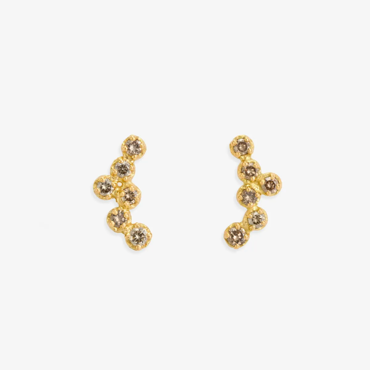 E6003BR | Brown Diamond Hydra Studs
