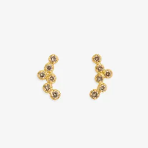 E6003BR | Brown Diamond Hydra Studs