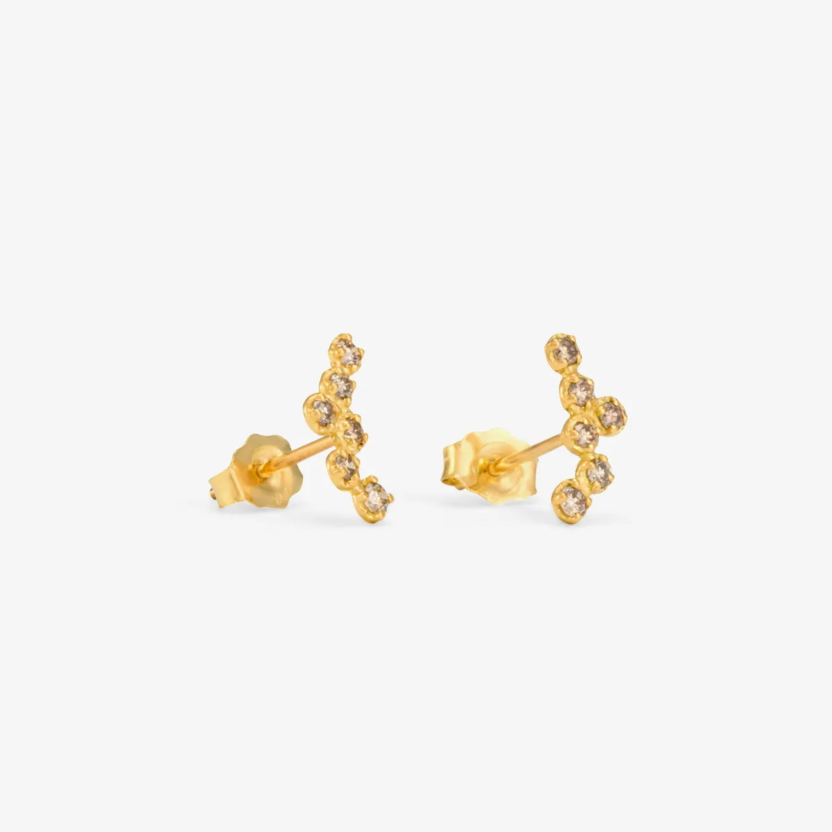 E6003BR | Brown Diamond Hydra Studs