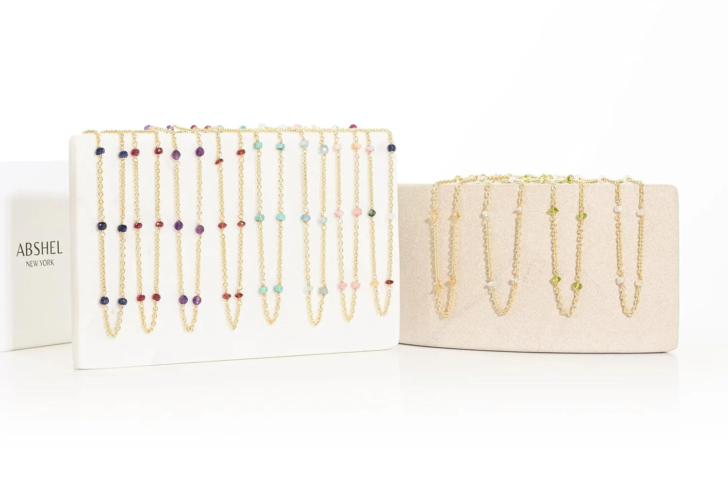Emerald Necklace for Women, Premium Beaded Gold Necklaces for Women - Tarnish Free 18K Gold Vermeil Certified S925 Classic Statement Necklace Gold Jewelry for Women - Mothers Day Gifts for Mom Wife