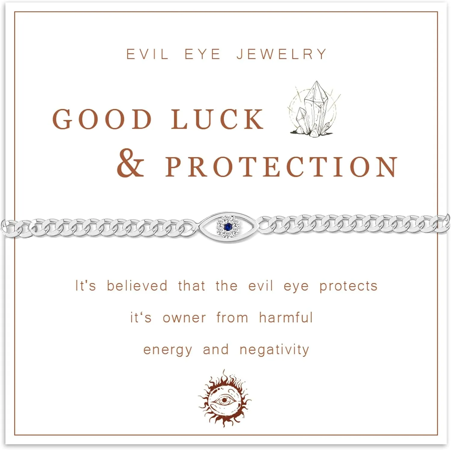 FANCIBAND Evil Eye Bracelet 14k Silver/Gold Plated Bracelets For Women Dainty Gold Cuban Link Bracelet For Women Jewelry Gifts