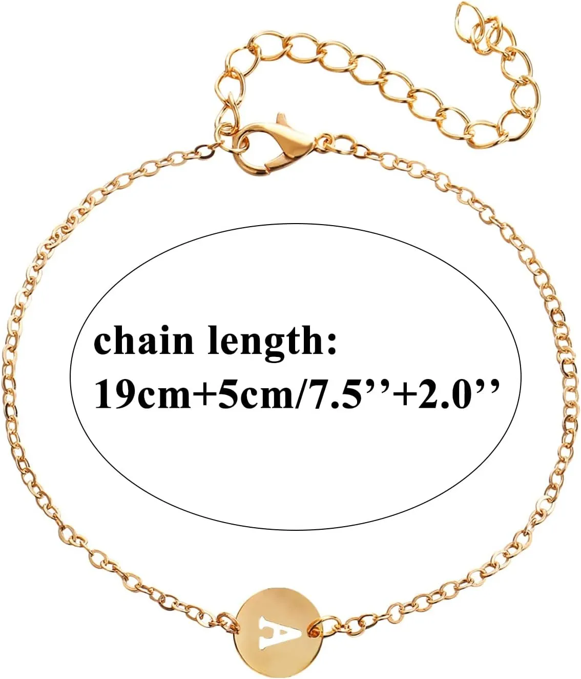 Fashion Bracelet Necklaces for Women Men Personalized Initial Bracelet Silver Plated Stainless Steel Letter Bracelet Dainty Link Bracelet Punk Style Hip Hop Armband Jewelry Gifts