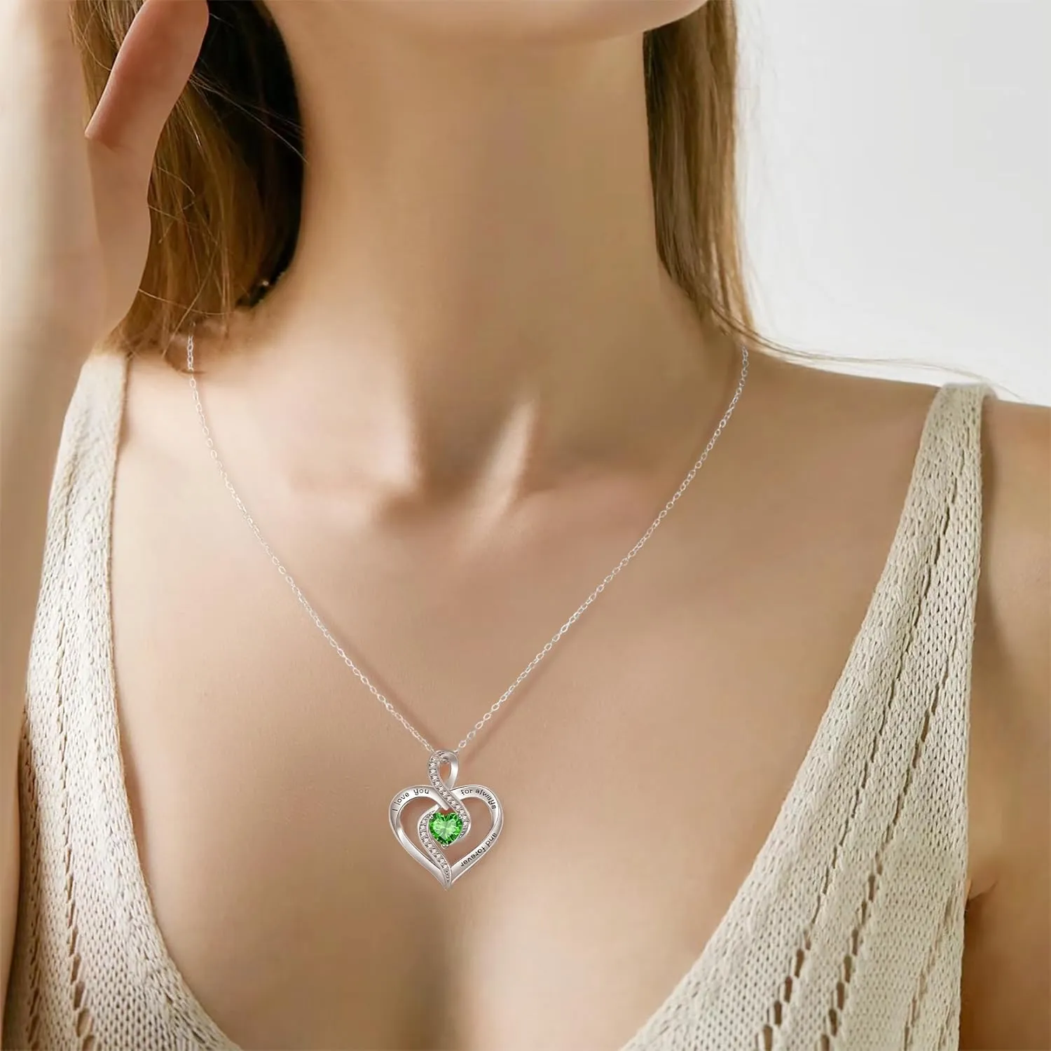    for Women   for Women S925 Sterling Silver Dainty Jewelry for Women Infinity Heart Necklace for Wife Daughter Women Birthday Gifts for Her