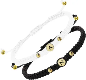 GALPADA Elegant Bangle Bracelets Set for Couples Retro Woven Matching Couples Bracelets