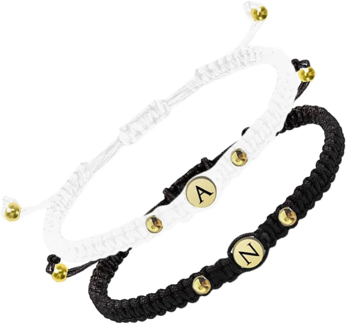 GALPADA Elegant Bangle Bracelets Set for Couples Retro Woven Matching Couples Bracelets
