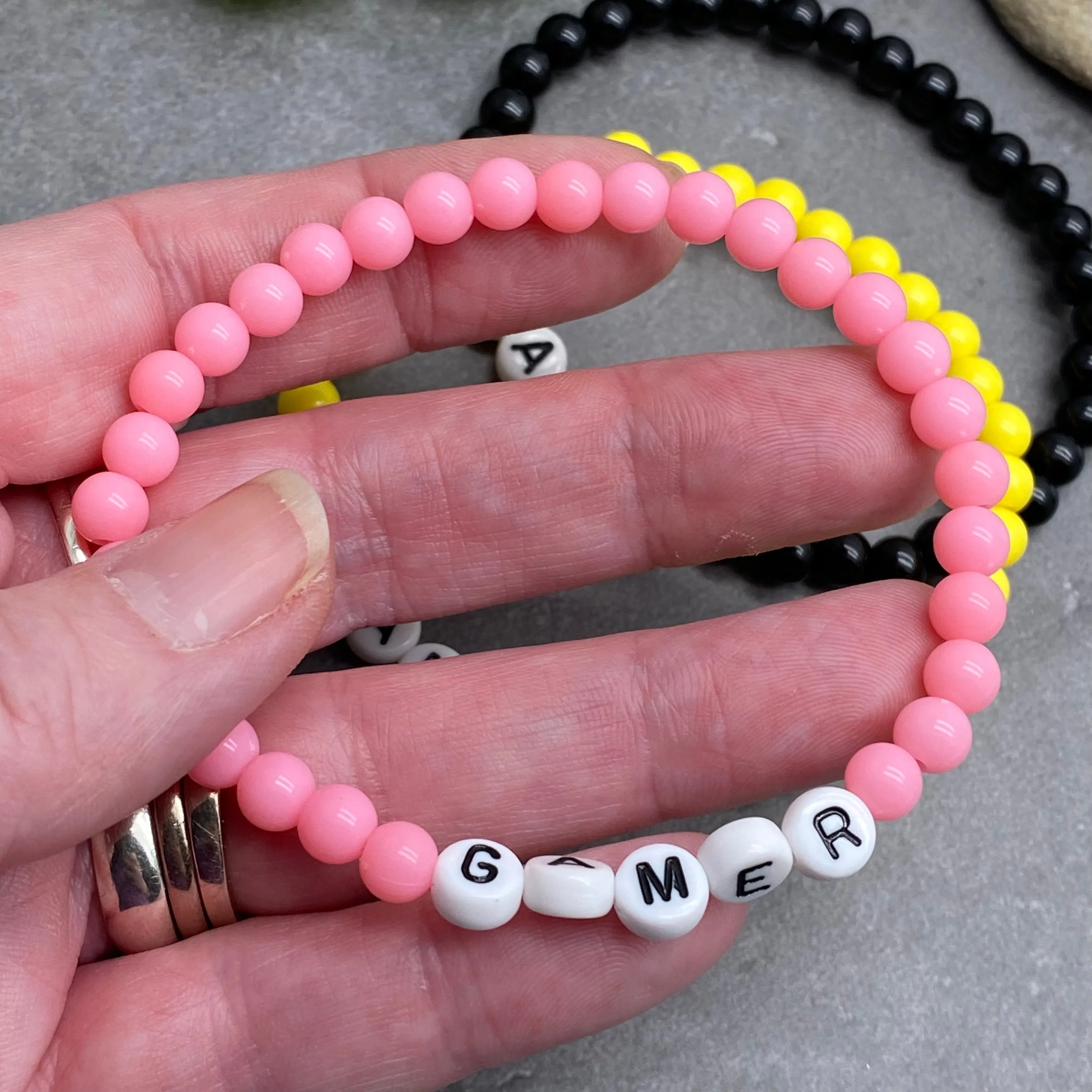 GAMER Acrylic Letter Bead Bracelet