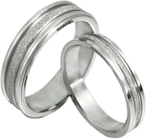 Gemini Groom & Bride Valentine Day Gift Matching Couple Wedding Couple Titanium Rings Set US size 4 to16