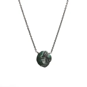 Gempires Green Emerald Pendant Necklace May Birthstone Crystal Jewelry Hypoallergenic 18 Inch Black Plated Raw Gemstone Handmade Necklaces