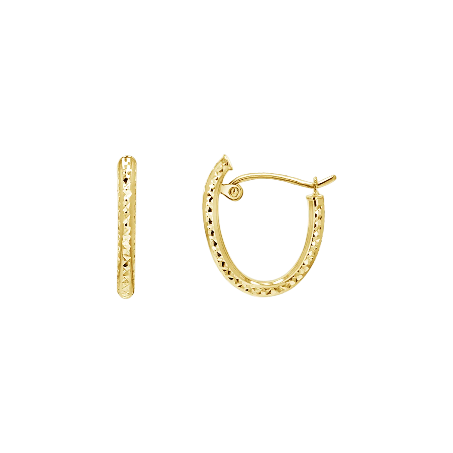 Glimmer Oval Hoop Earrings