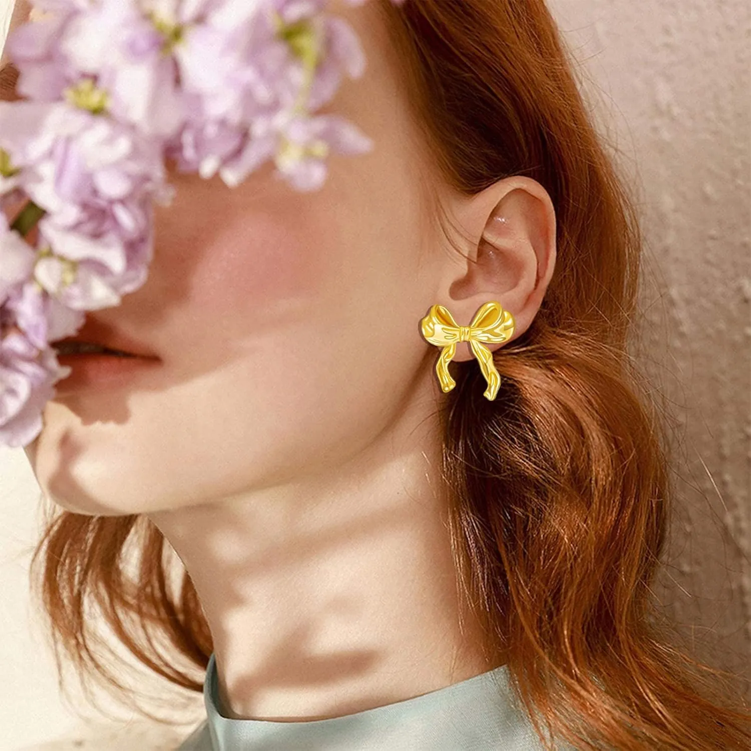 Gold Bow Earrings for Women Silver Bow Stud Earrings Ribbon Earrings Long Bow Dangle Earrings Silver Bow Jewelry Bow Earrings Gold Studs