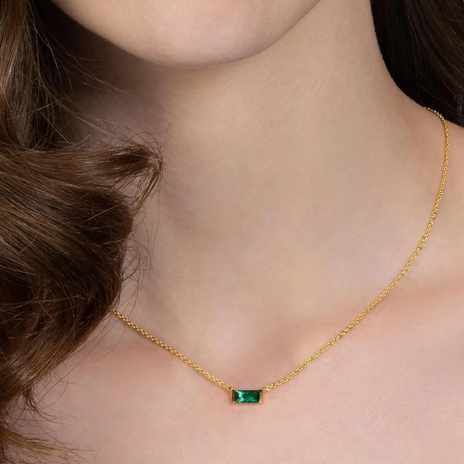 Gold Necklace for Women,Dainty Gold Necklace 14K Gold Plated Cubic Zirconia Pendant Necklace Diamond Choker Necklace for Women Cute Crystal Necklaces Aesthetic Gold Jewelry Birthday Gift
