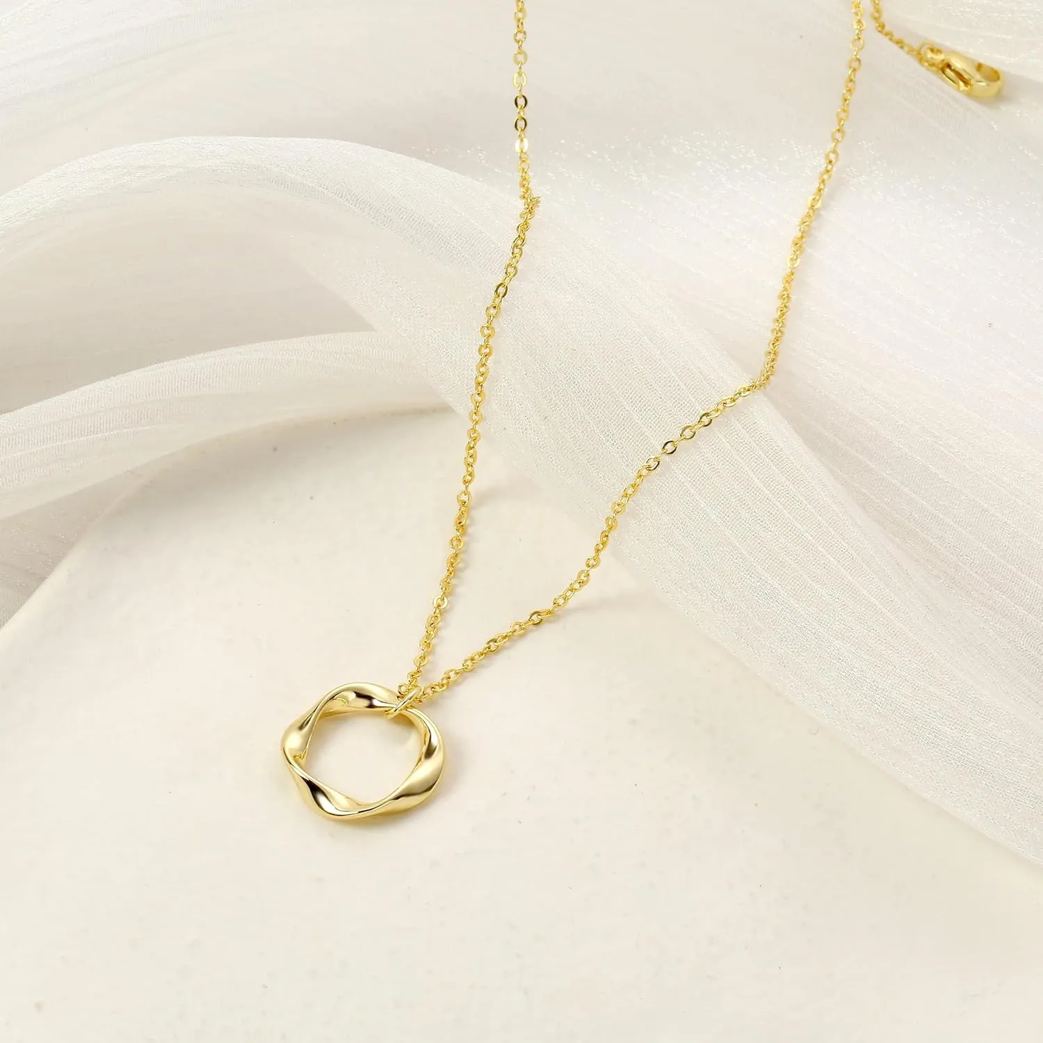 Gold Silver Necklace for Women 14K Real Gold Layered Necklace Choker Dainty Paperclip Silver Trendy Necklace for Woman Gift
