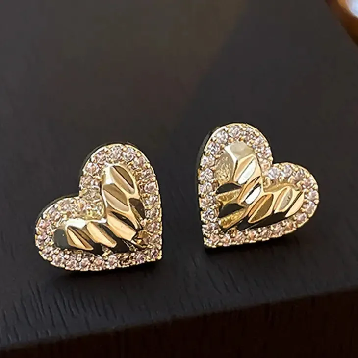 Golden Heart Studs