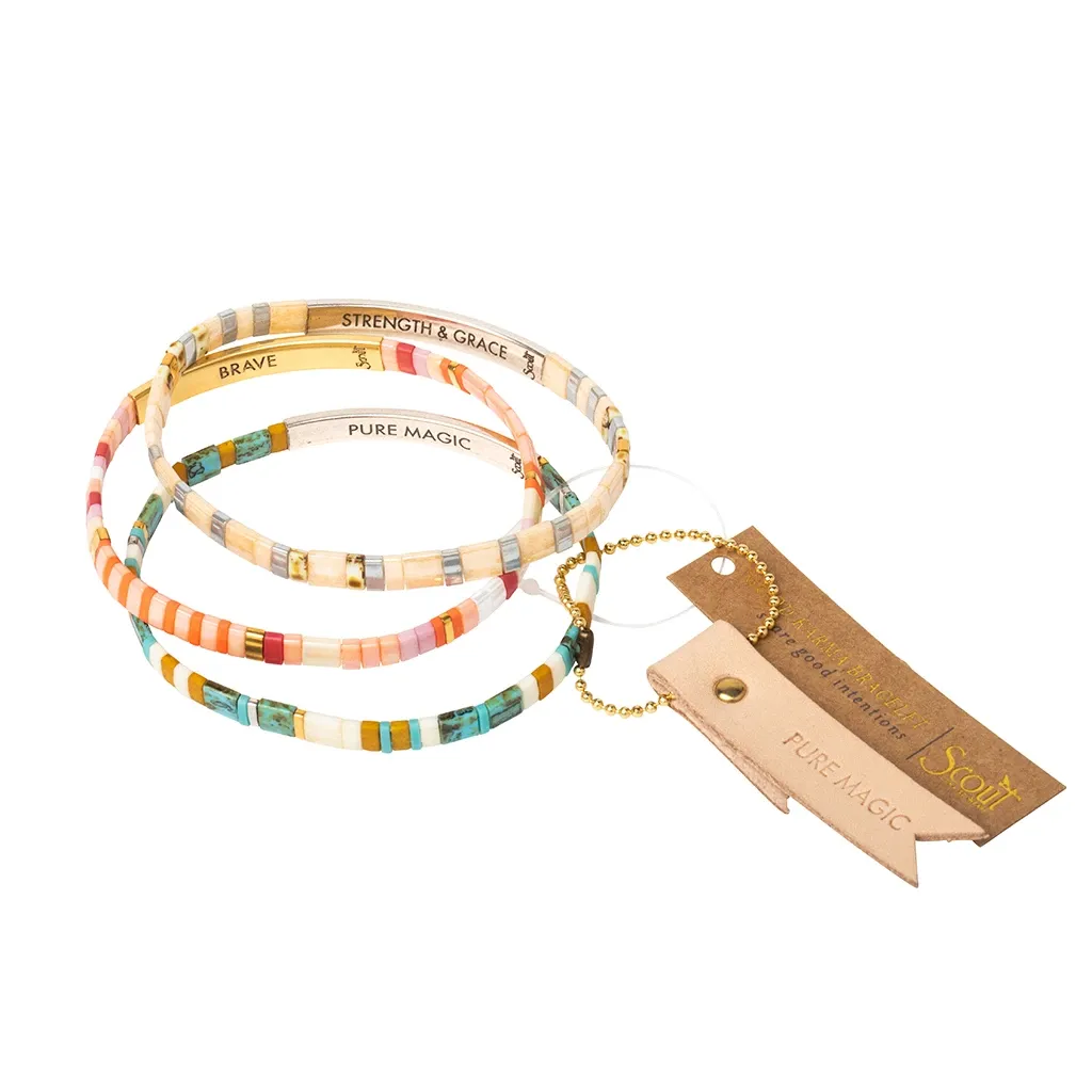 Good Karma Miyuki Bracelet | Good As Gold - Blush/Gold