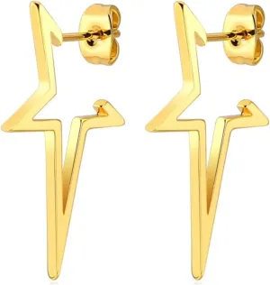 Gothic Star Earrings for Women Punk Vintage Cross Earrings Big Star Hoop Earrings for Women Jewelry Gifts