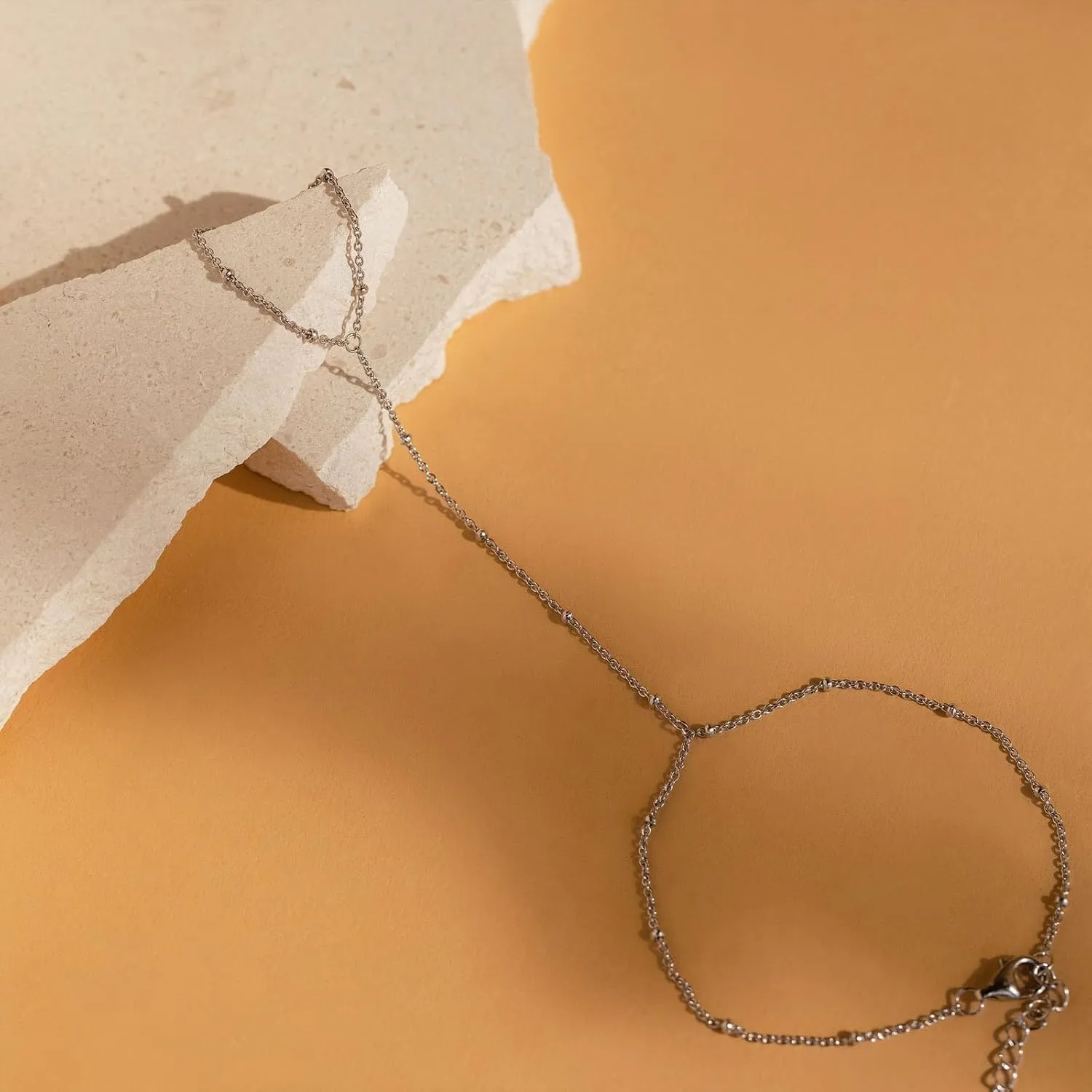 Hand Chain Bracelet for Women Dainty Gold Bracelets Trendy Ring Bracelet Hand Chain Hand Jewelry Gifts for Women