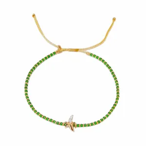 Handmade Bracelet With Pave CZ Banana Charm
