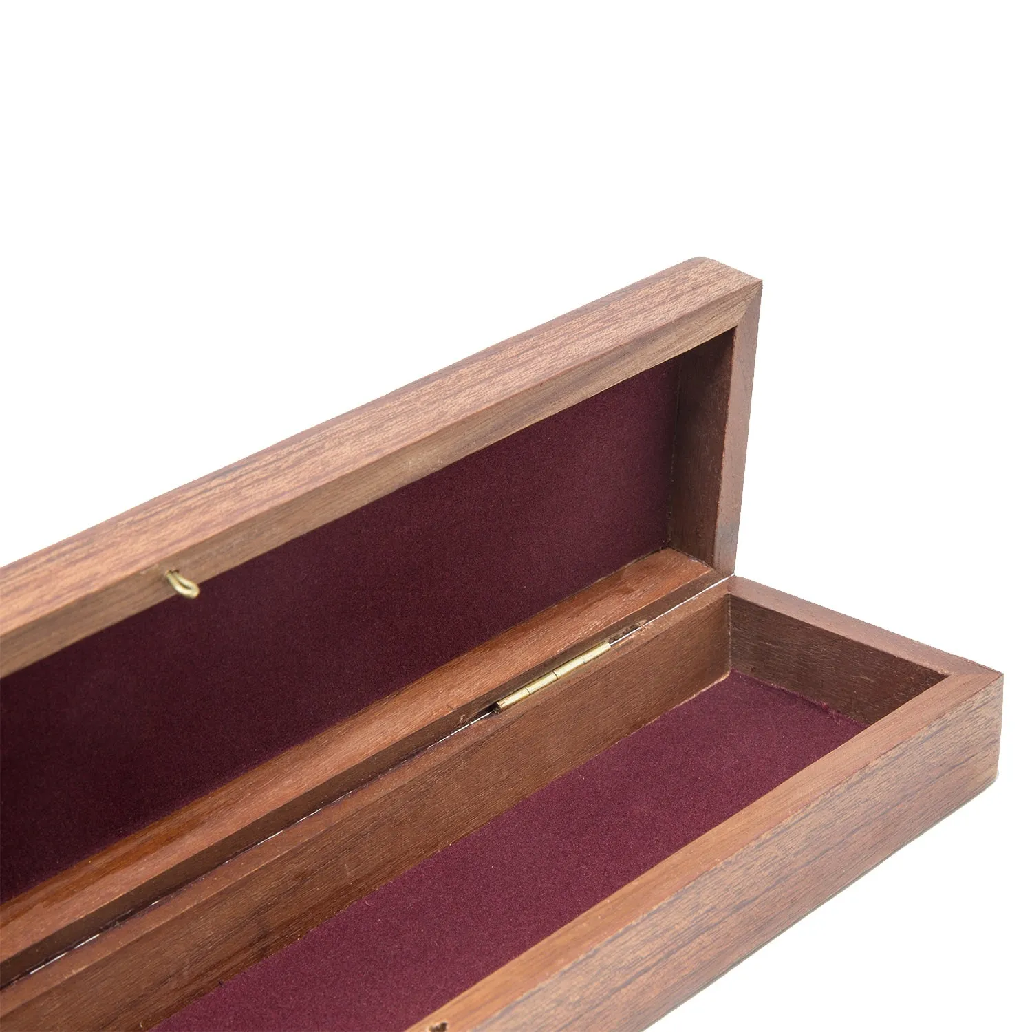 Handmade Long Wooden Box Carved By Traditional Artisans Of India- Wood Box Storage-Rectangular Wood Box-Swan Charm,11 Inch
