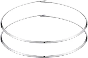 HooAMI Stainless Steel Silver Choker Necklace for Women