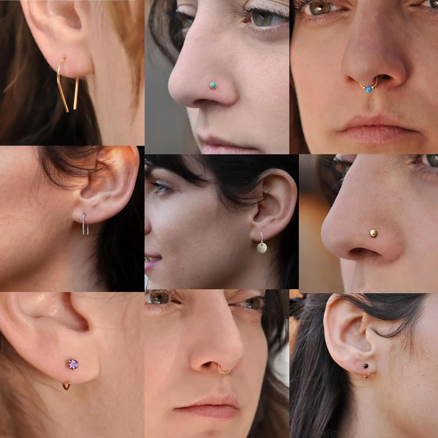 Hoop Earrings Cartilage Nose Septum Ear Helix Tragus Piercing Jewelry for Women Hypoallergenic Thin Tiny (7mm | THICK - 18 gauge, Sterling Silver 925 | Twisted Wire)