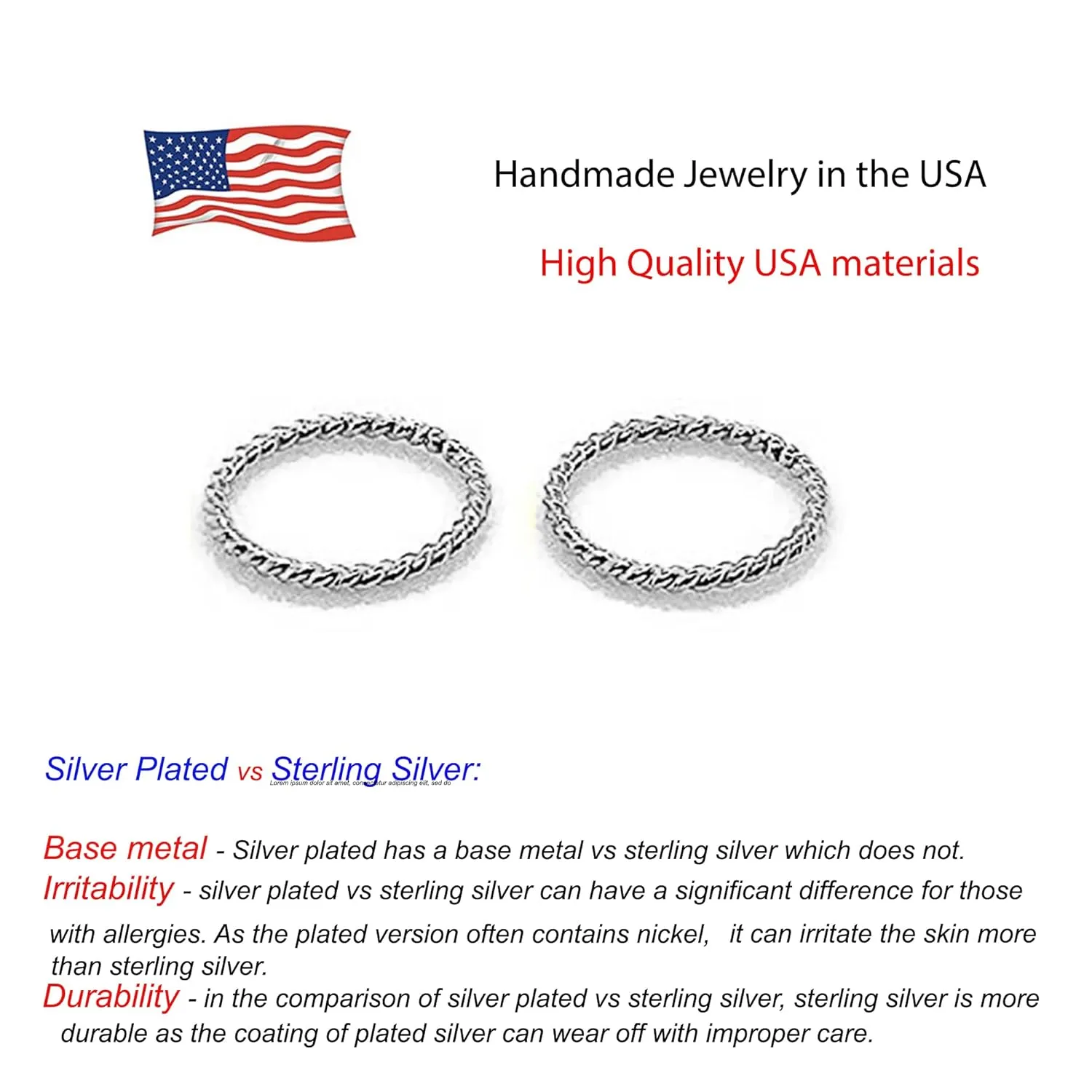 Hoop Earrings Cartilage Nose Septum Ear Helix Tragus Piercing Jewelry for Women Hypoallergenic Thin Tiny (7mm | THICK - 18 gauge, Sterling Silver 925 | Twisted Wire)