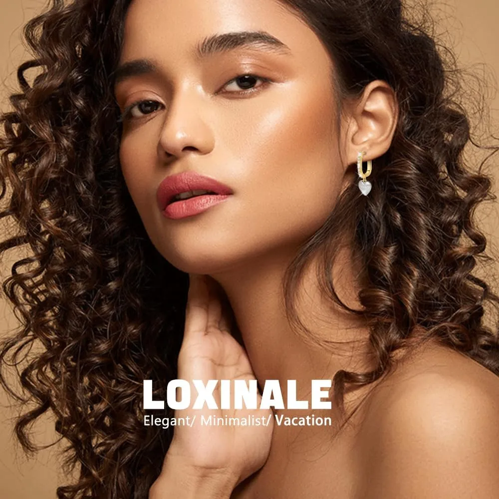 Huggie Hoop Earrings - 18k Gold Plated Small Twist Loop Drop Earings with Cubic Zirconia, Woman Statement Dangle Earing for Sensitive Earlobes
