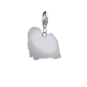 Hungarian Puli Silhouette Silver Charm