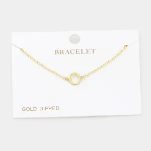 iLLASPARKZ -O- Gold Dipped Metal Monogram Charm Bracelet