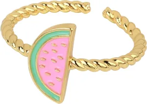 KELITCH Mashroom Rings Women Cute Band Rings Twist Gold Color Rings Knuckle Adjustable Jewelry