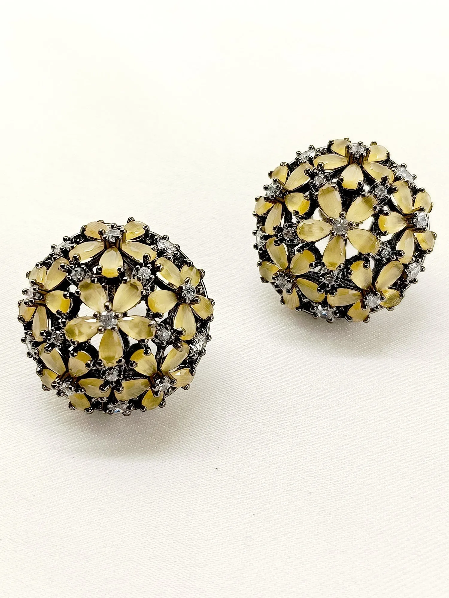 Kripa Yellow Silver Victorian Plated Tops