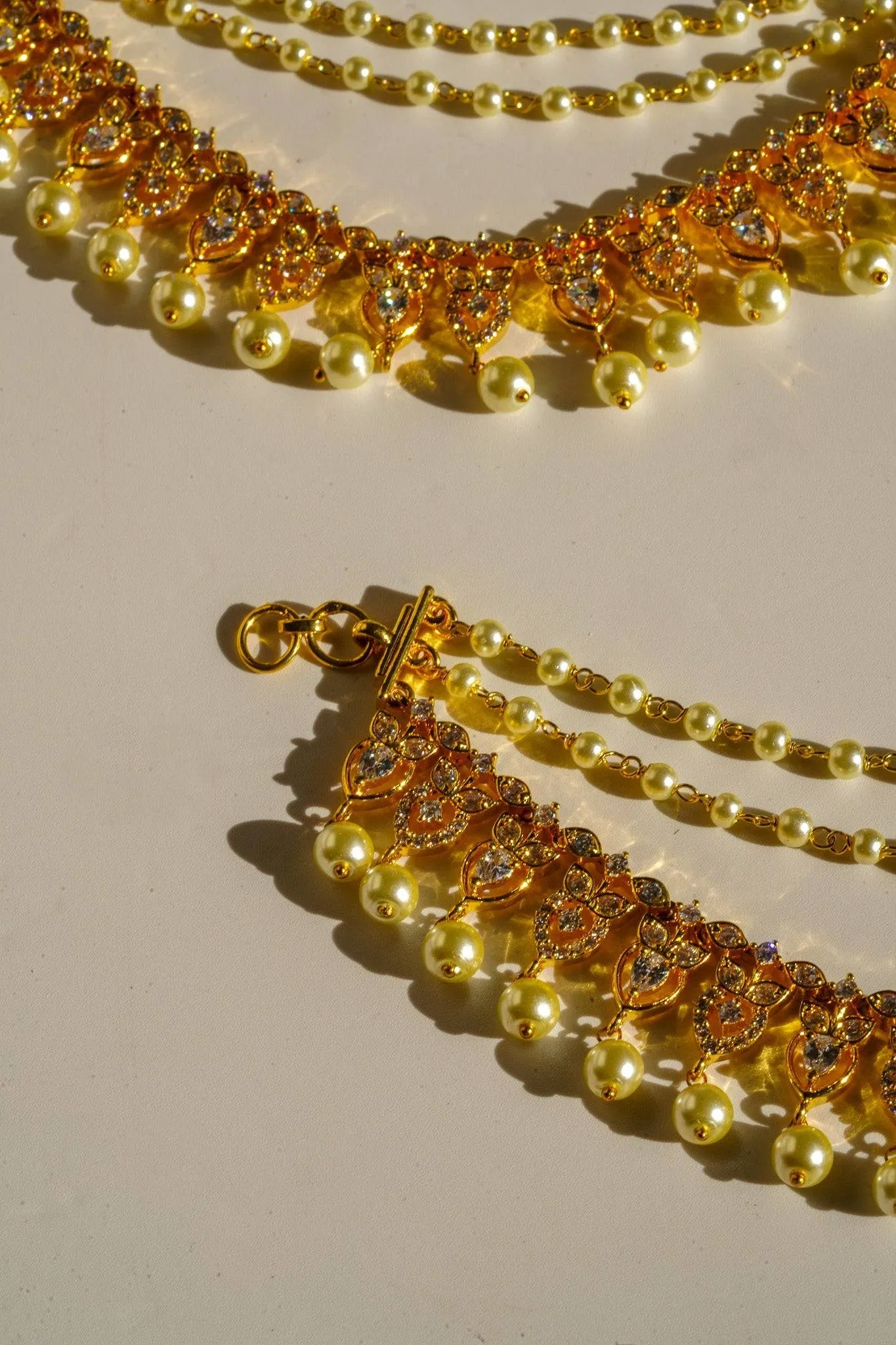 Mihika - Diamanté Accent AD Ear Chains (Set of 2)