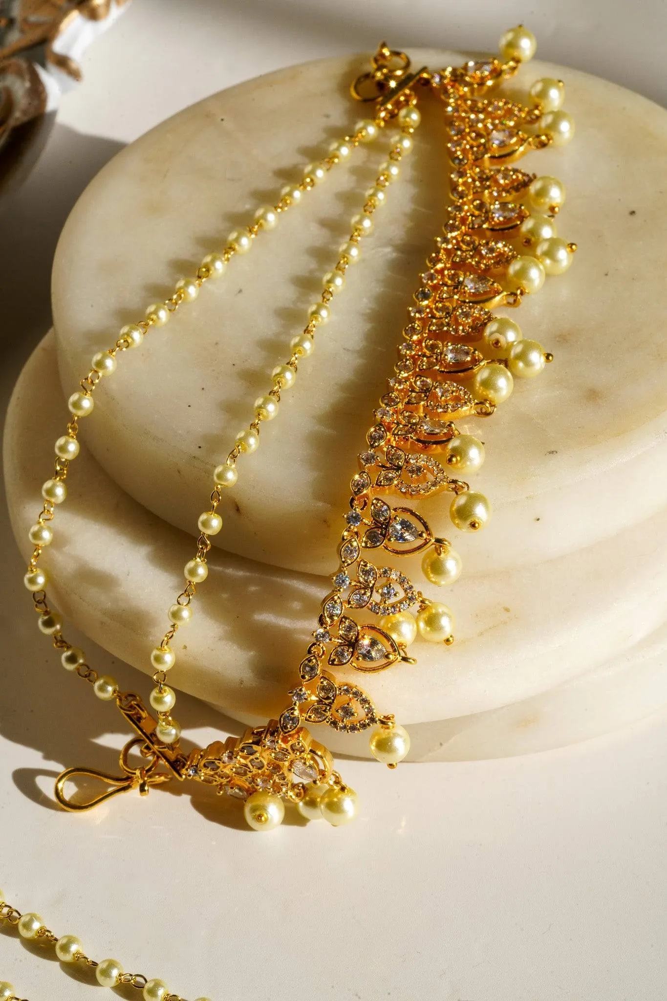 Mihika - Diamanté Accent AD Ear Chains (Set of 2)
