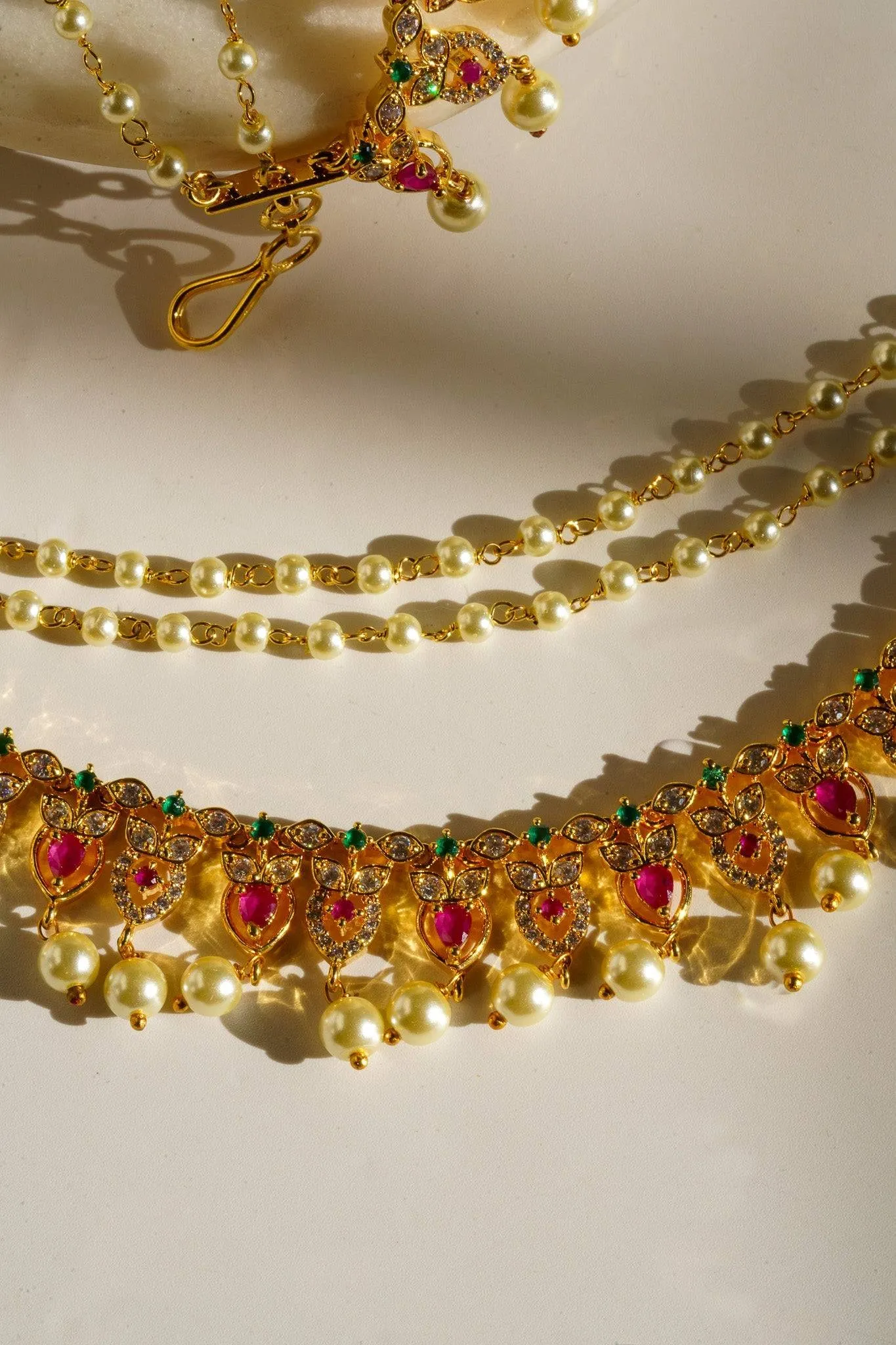 Mihika - Diamanté Accent AD Ear Chains (Set of 2)