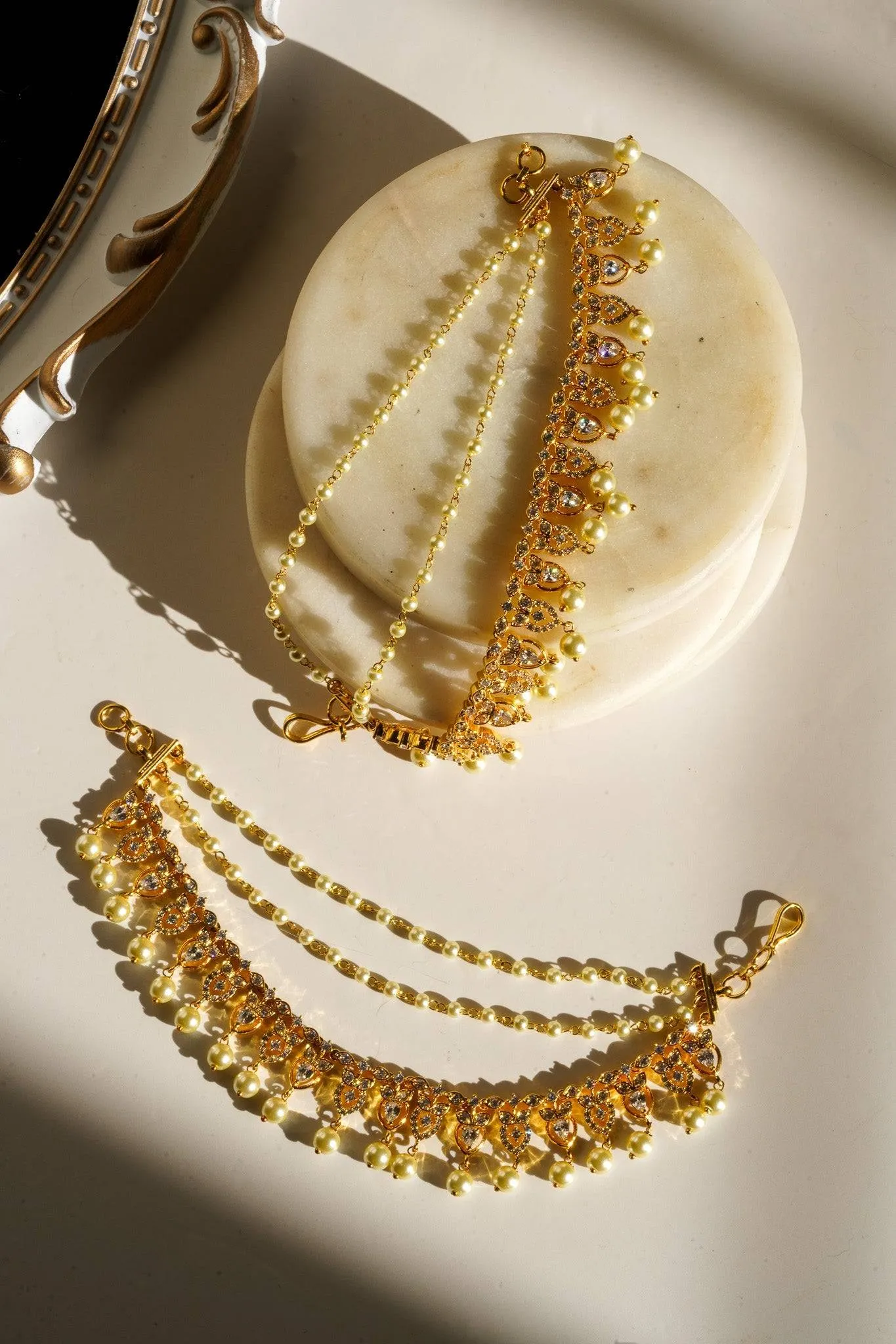 Mihika - Diamanté Accent AD Ear Chains (Set of 2)