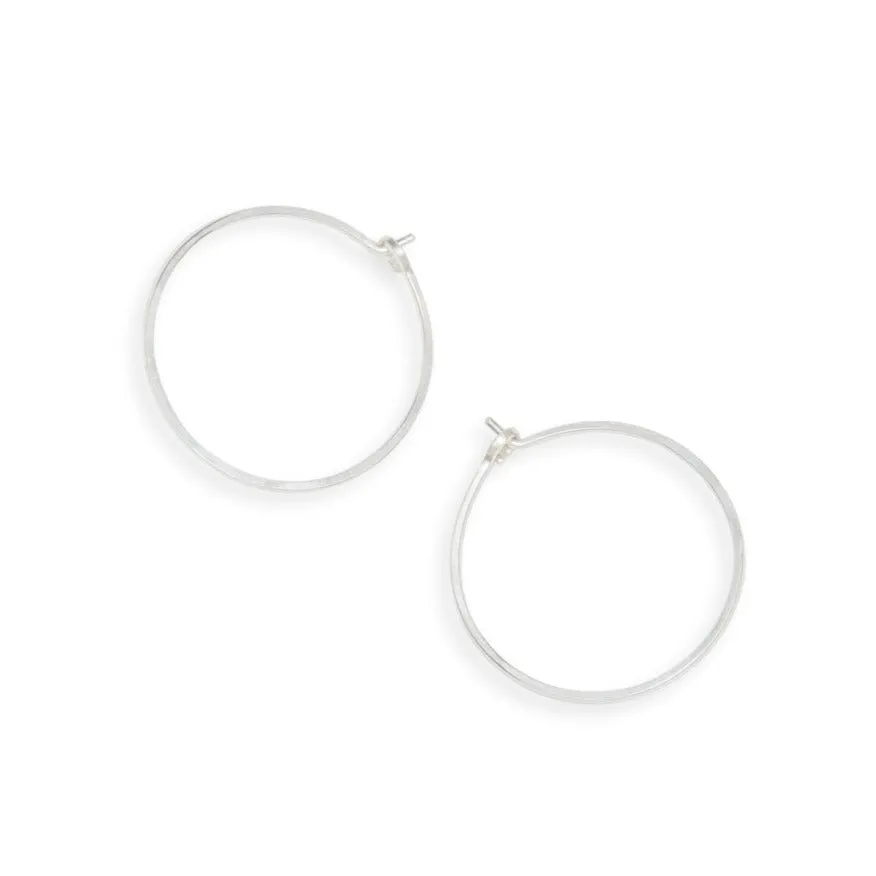Minimal Hoops, Handmade Small Circle gold or sterling silver by Freshie & Zero