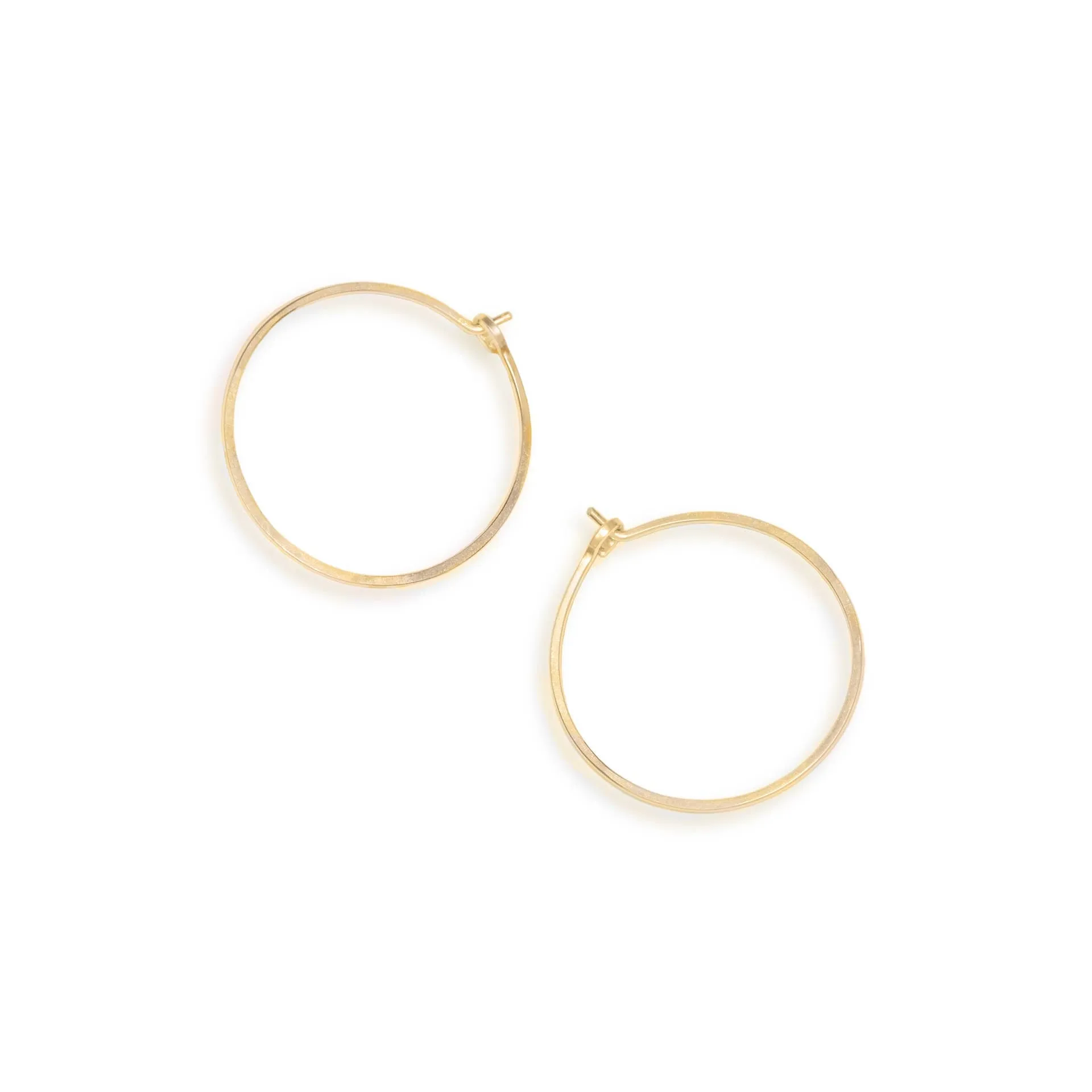 Minimal Hoops, Handmade Small Circle gold or sterling silver by Freshie & Zero