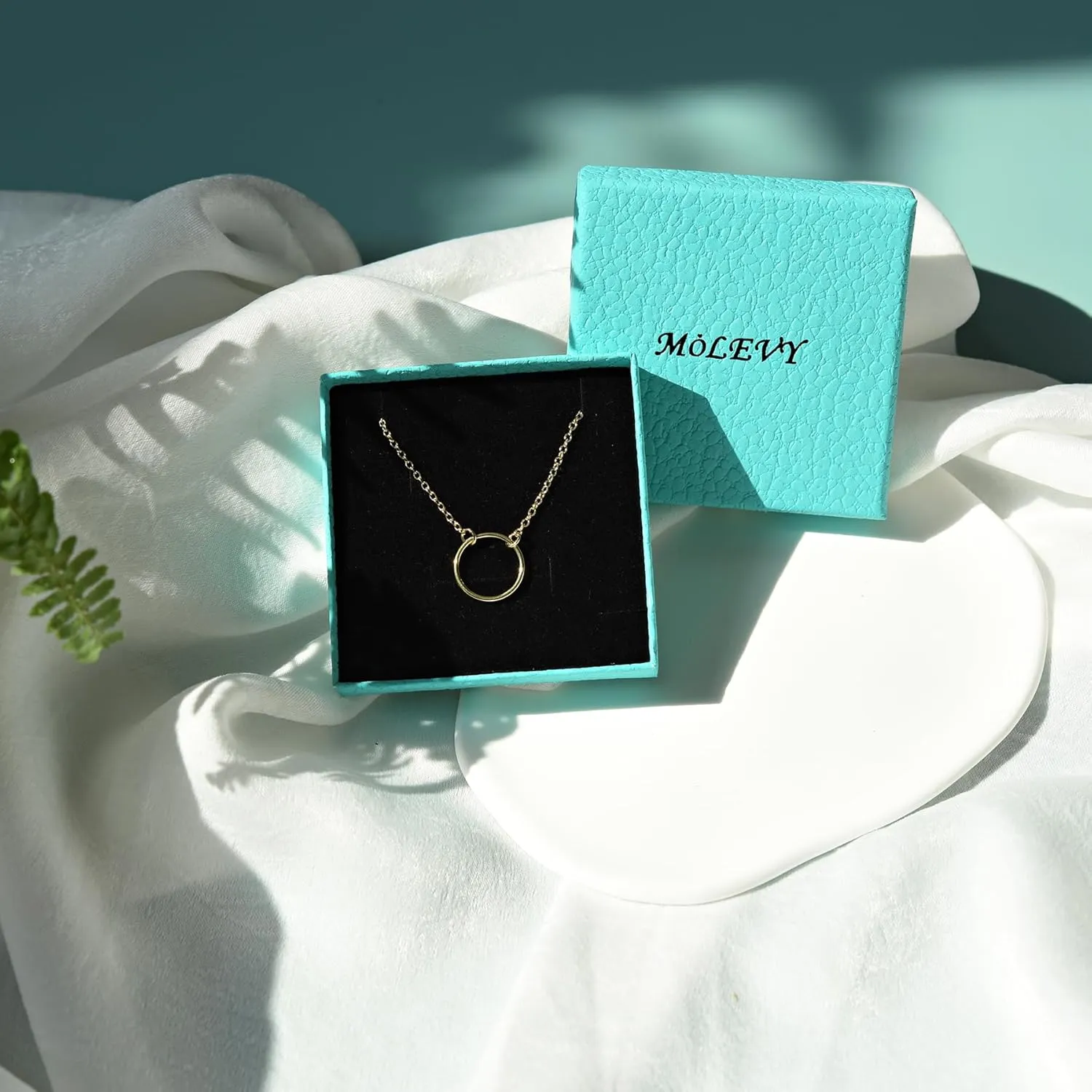 MOLEVY Choker Necklace for Women 14k Gold Plated Necklaces Silver Necklace Dainty Chain Necklaces Shiny Cross Circle Beads Rope Gold Paperclip Chain Necklace Everyday Jewelry Gift