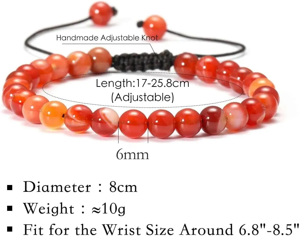 Natural Stone Braided Bracelet Men's Natural Stone Black Onyx Bracelet Handmade Bracelet Yoga