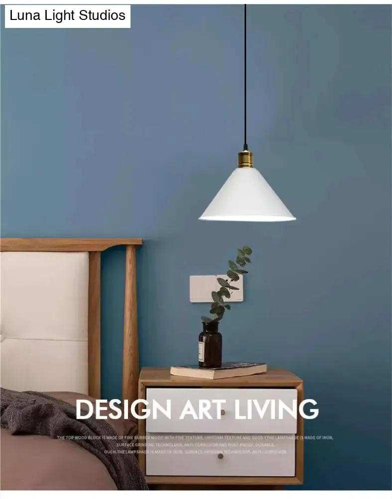 Nordic Modern Metal Tapered Hanging Light - Stylish 1-Light Restaurant Ceiling Pendant Lamp