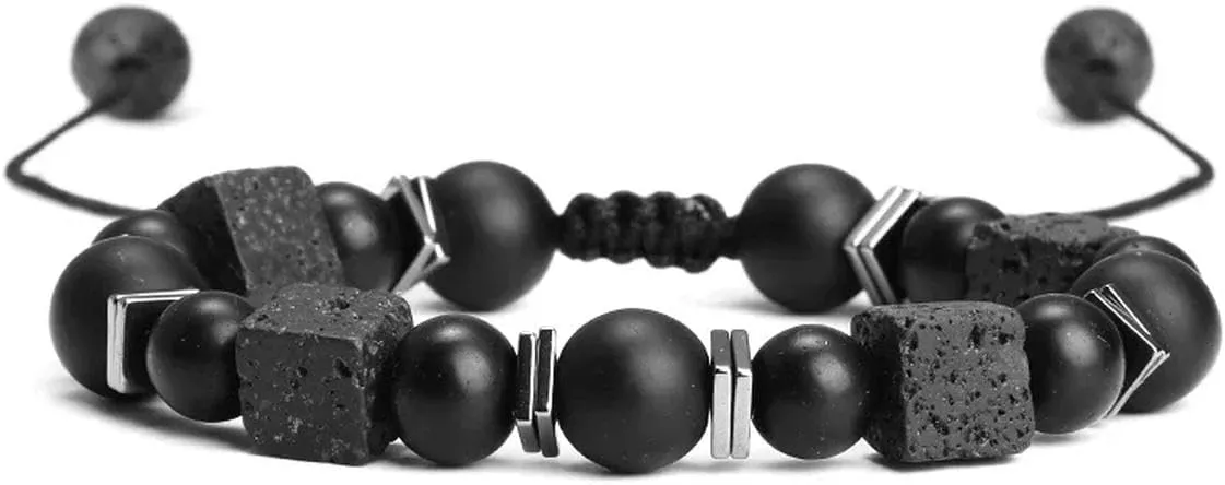 Number 8 Natural Stone Beads Bracelet Mineral Stone Stone Bracelet Couple Friendship Bracelet