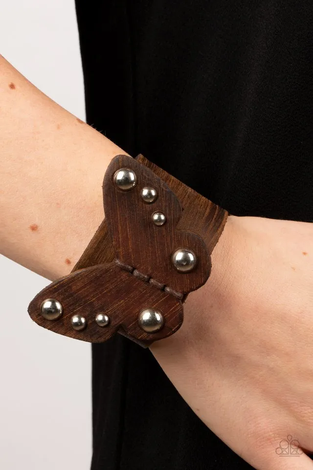 Paparazzi Bracelet ~ Butterfly Farm - Brown