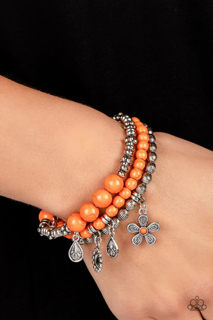 Paparazzi Individual Inflorescence - Orange Bracelets