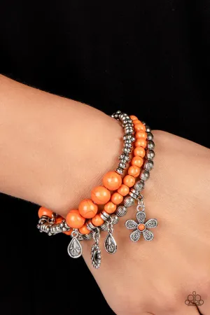 Paparazzi Individual Inflorescence - Orange Bracelets