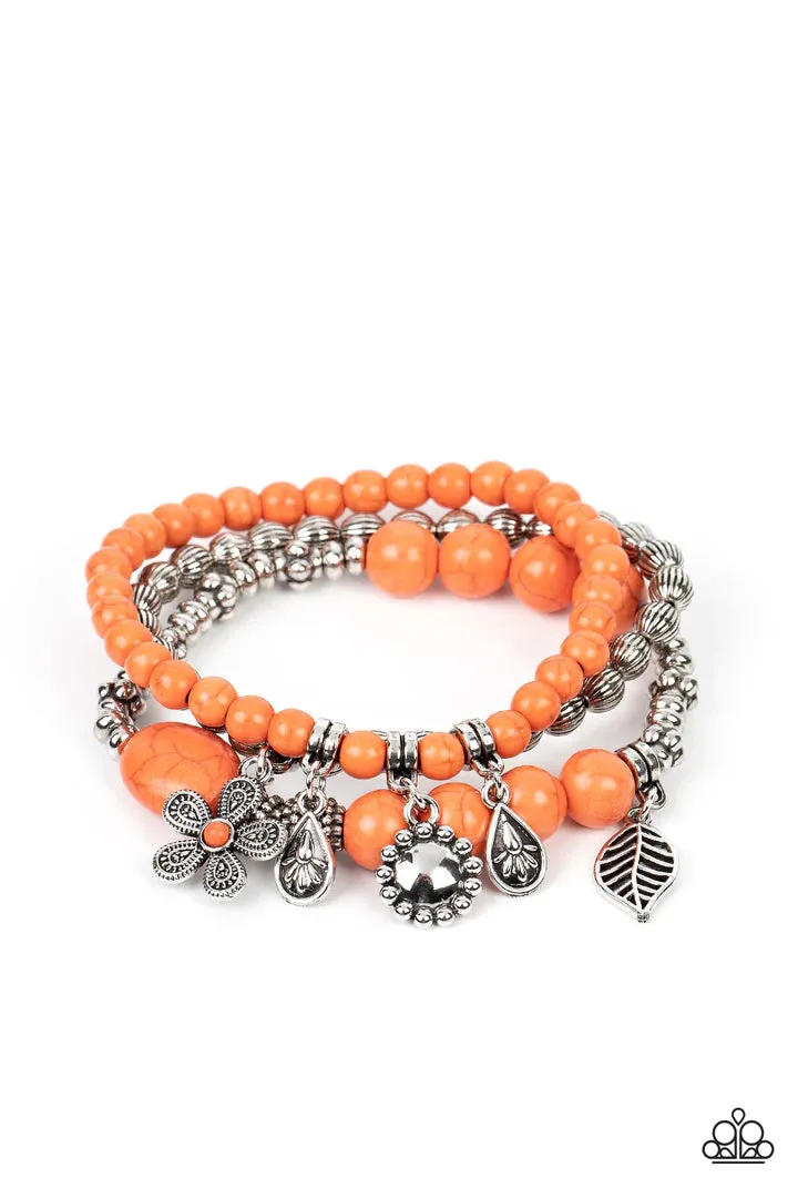Paparazzi Individual Inflorescence - Orange Bracelets