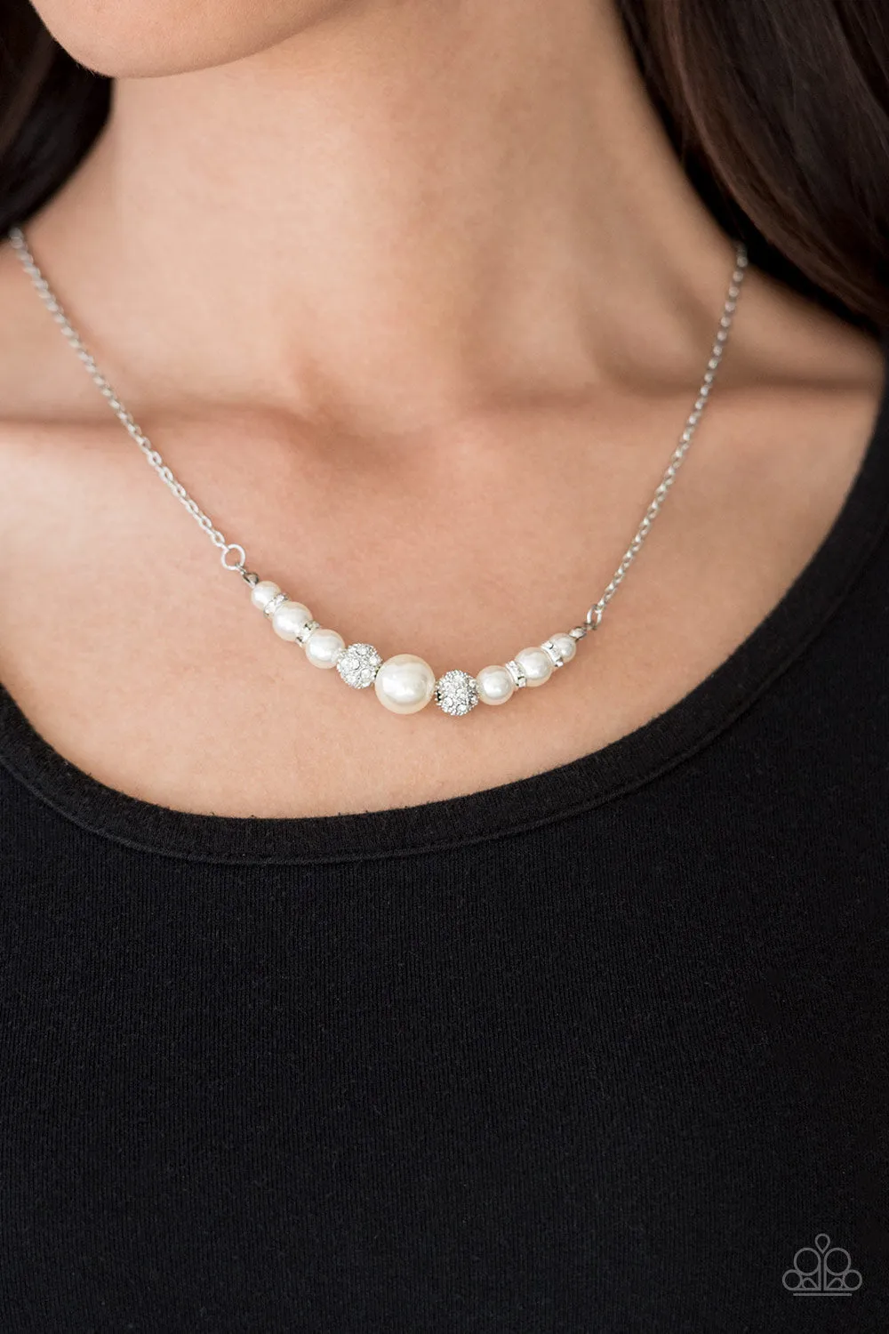 Paparazzi Necklace ~ Absolutely Brilliant - White