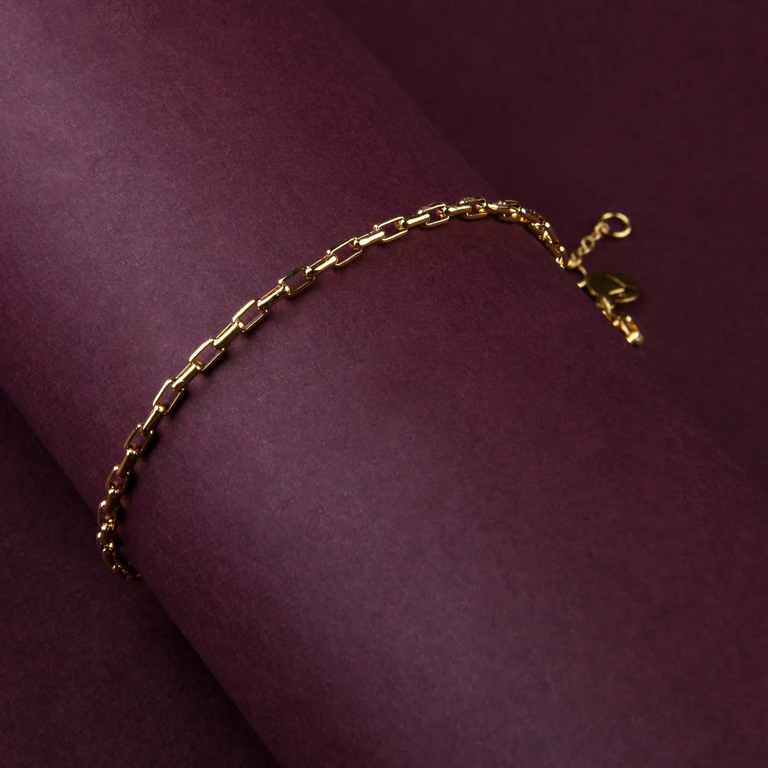 Real Gold Plated Chain Anklet For Women By Accessorize London