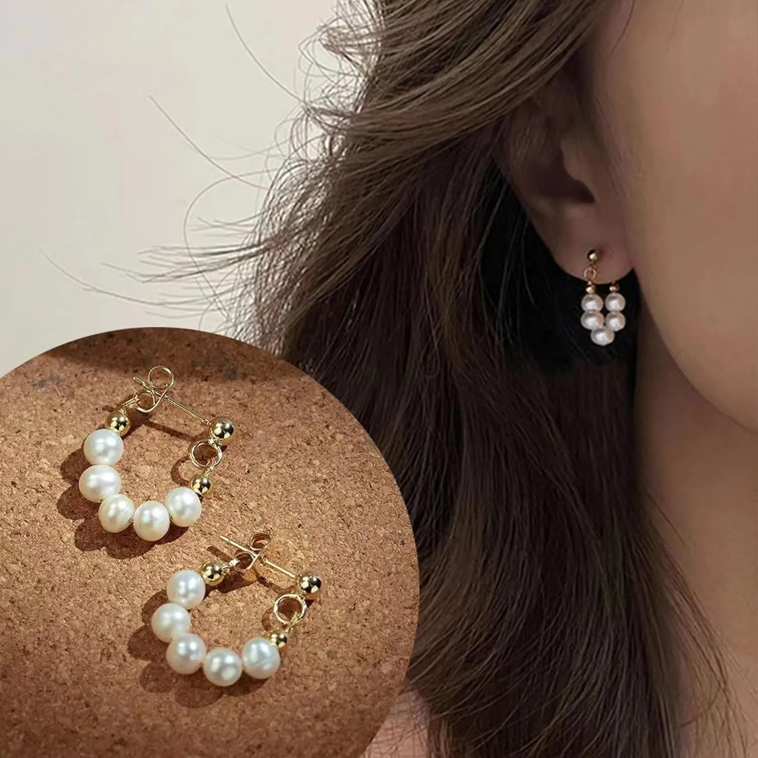 Roe Dolph Pearl Earrings for Women Pearl Drop Earrings Statement Bridal Earring Beach Earring for Women Trendy Stuff Gifts